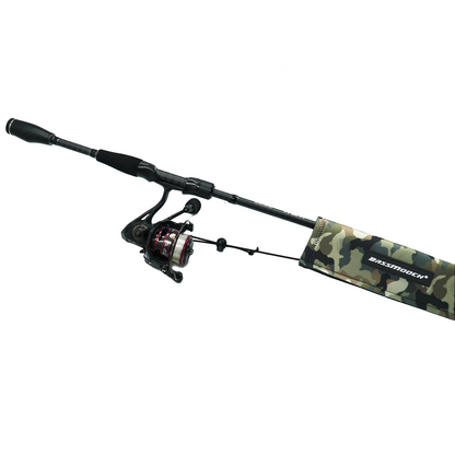 BassMooch Neo Rod Sleeve - Green Camo